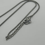 DIOR SILVER SPELLOUT PLATE NECKLACE