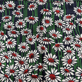 DIOR NAVY FLOWER SILK SCARF