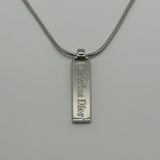 DIOR LONG SILVER PLATE NECKLACE