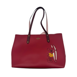 COACH X DISNEY MICKEY SURF RED LEATHER TOTE BAG