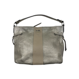 COACH METALLIC SILVER LEATHER SHOULDER BAG