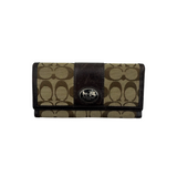 COACH SIGNATURE TURNLOCK LONG WALLET