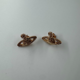 VIVIENNE WESTWOOD MINI BAS RELIEF ROSE GOLD EARRINGS