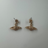 VIVIENNE WESTWOOD MINI BAS RELIEF ROSE GOLD DROP EARRINGS