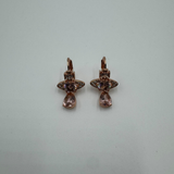 VIVIENNE WESTWOOD ISMENE DROP ROSE HOLD EARRINGS