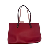COACH X DISNEY MICKEY SURF RED LEATHER TOTE BAG