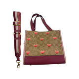 COACH SIGNATURE HEART PRINT MINI TOTE BAG