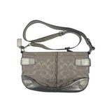COACH GREY SIGNATURE CROSSBODY BAG