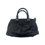 COACH BLACK LEATHER SATCHEL BAG