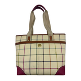 COACH PLAID LEATHERWARE TOTE BAG