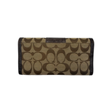 COACH SIGNATURE TURNLOCK LONG WALLET