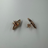 VIVIENNE WESTWOOD MINI BAS RELIEF ROSE GOLD EARRINGS