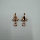 VIVIENNE WESTWOOD ISMENE DROP ROSE HOLD EARRINGS