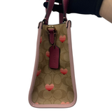 COACH SIGNATURE HEART PRINT MINI TOTE BAG