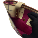 COACH PLAID LEATHERWARE TOTE BAG