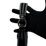 COACH BLACK SIGNATURE BUCKLE SHOULDER BAG
