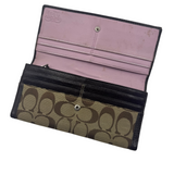 COACH SIGNATURE TURNLOCK LONG WALLET