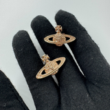 VIVIENNE WESTWOOD MINI BAS RELIEF ROSE GOLD EARRINGS