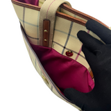 COACH PLAID LEATHERWARE TOTE BAG