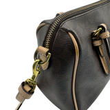 COACH BROWN SIGNATURE SATCHEL BAG