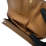 COACH BROWN LEATHER FLAP WALLET