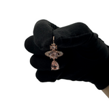 VIVIENNE WESTWOOD ISMENE DROP ROSE HOLD EARRINGS