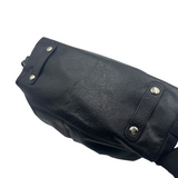 COACH BLACK LEATHER SATCHEL BAG
