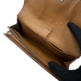 COACH BROWN LEATHER FLAP WALLET