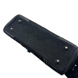 COACH BLACK SIGNATURE HORSEBIT SATCHEL BAG