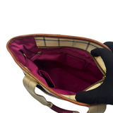 COACH PLAID LEATHERWARE TOTE BAG