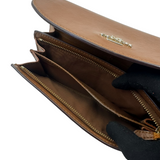 COACH BROWN LEATHER FLAP WALLET