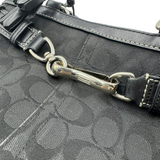 COACH BLACK SIGNATURE HORSEBIT SATCHEL BAG