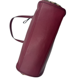 COACH SIGNATURE CANVAS BURGUNDY LEATHER TOTE BAG
