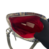 COACH SIGNATURE PLAID SATCHEL BAG