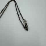 VIVIENNE WESTWOOD SILVER CRYSTAL FLAT ORB NECKLACE