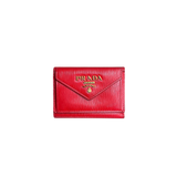 PRADA RED LEATHER COIN WALLET
