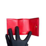 PRADA RED LEATHER COIN WALLET