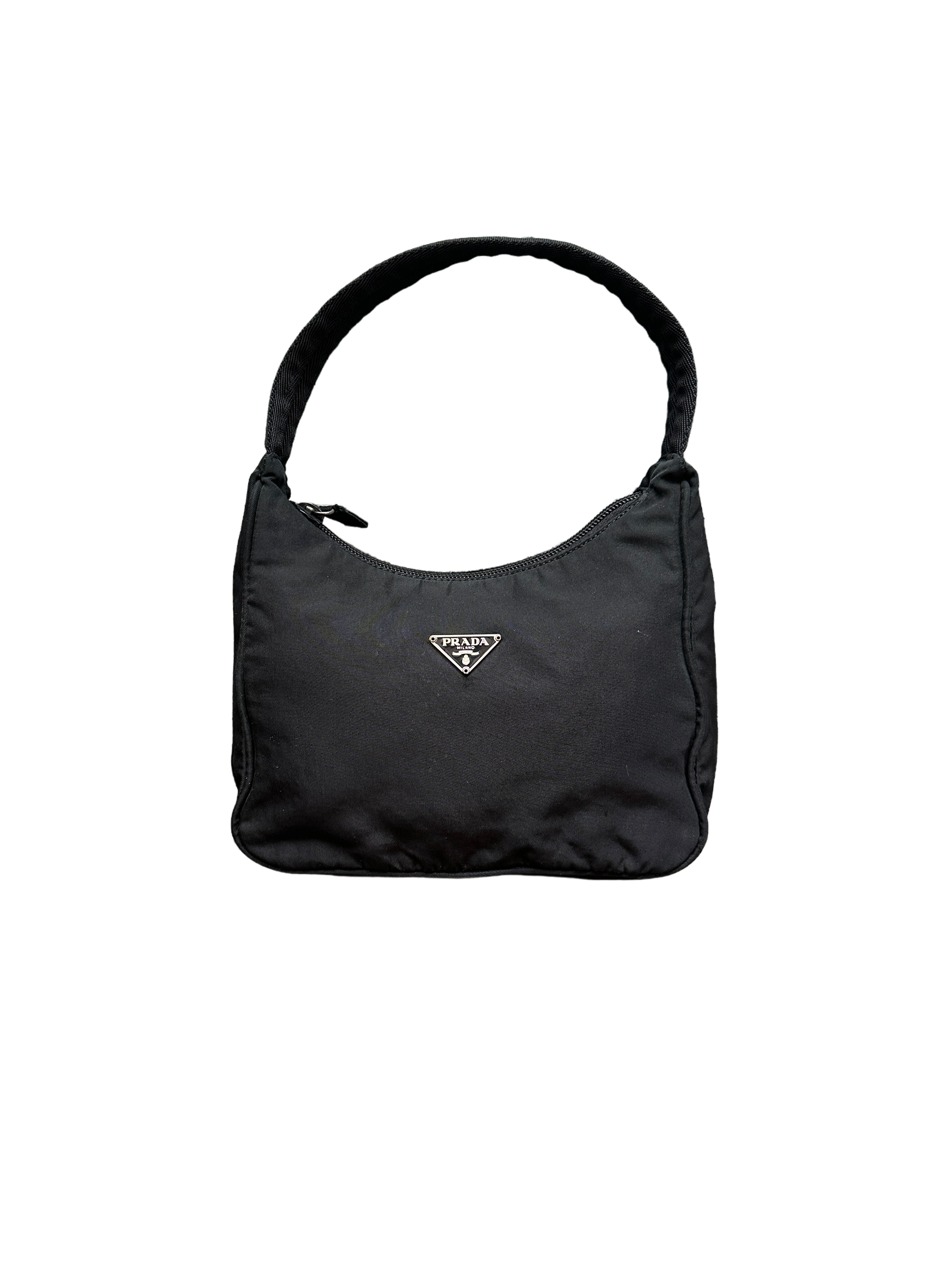 PRADA NYLON BLACK HOBO HANDBAG – 2NDEND - Main Image