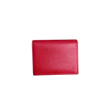 PRADA LEATHER RED FLAP WALLET