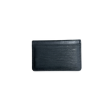 LOUIS VUITTON BLACK LEATHER CARD HOLDER