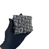 DIOR BLACK/WHITE TROTTER BI-FOLD WALLET