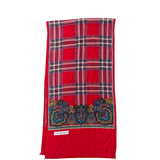 SAINT LAURENT SILK RED SCARF