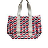 VIVIENNE WESTWOOD RED/BLUE MONOGRAM LARGE TOTE BAG