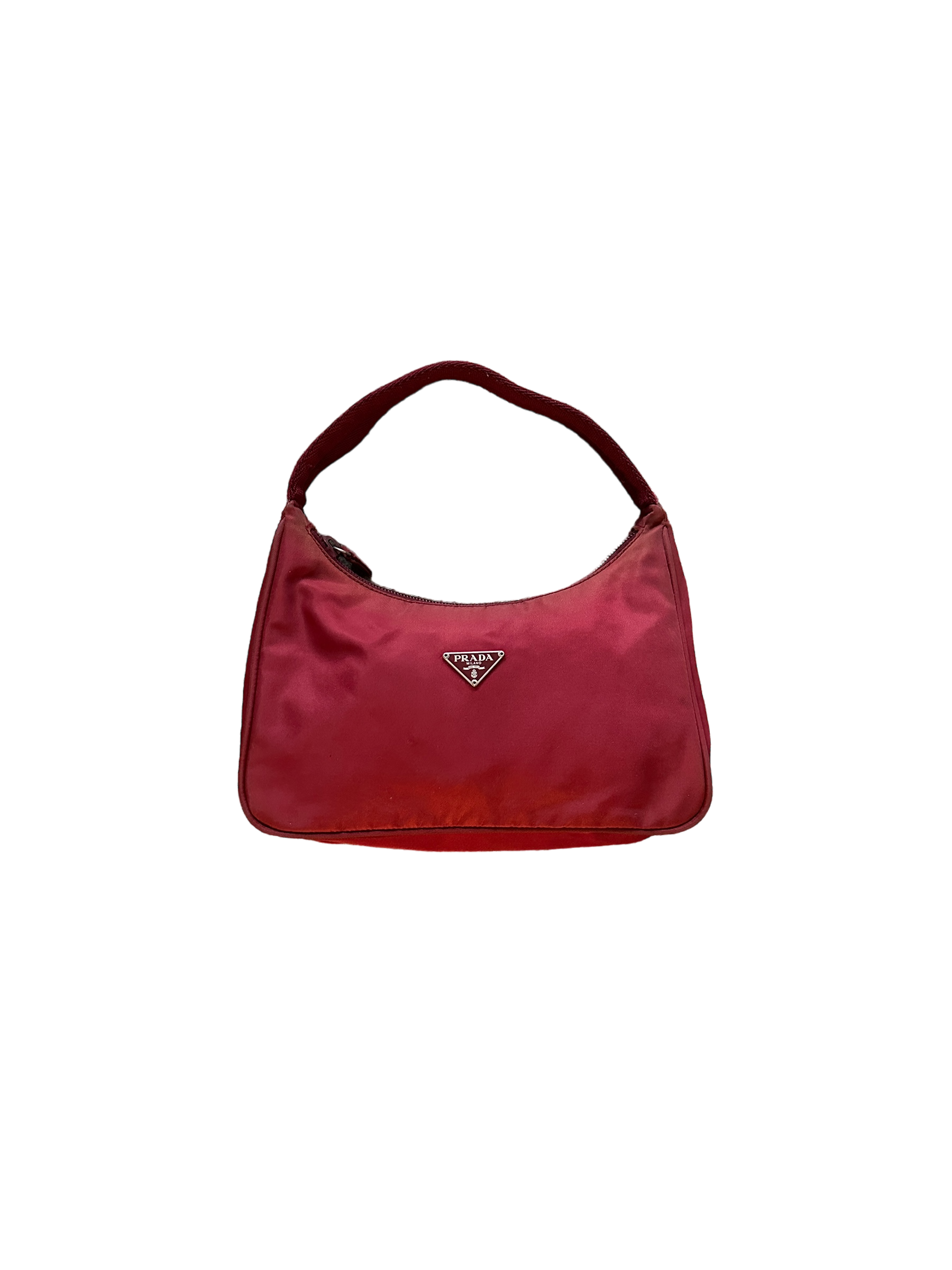 Prada nylon shoulder bag red sale