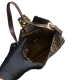 FENDI ZUCCA BAGUETTE BAG GOLD HARDWARE