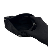 PRADA BLACK NYLON POCHETTE HANDBAG