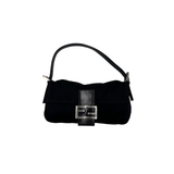 FENDI BLACK FABRIC BAGUETTE BAG