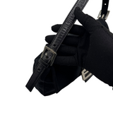 FENDI BLACK FABRIC BAGUETTE BAG