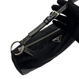 PRADA BLACK NYLON SHOULDER BAG