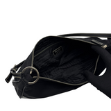 PRADA BLACK NYLON SHOULDER BAG